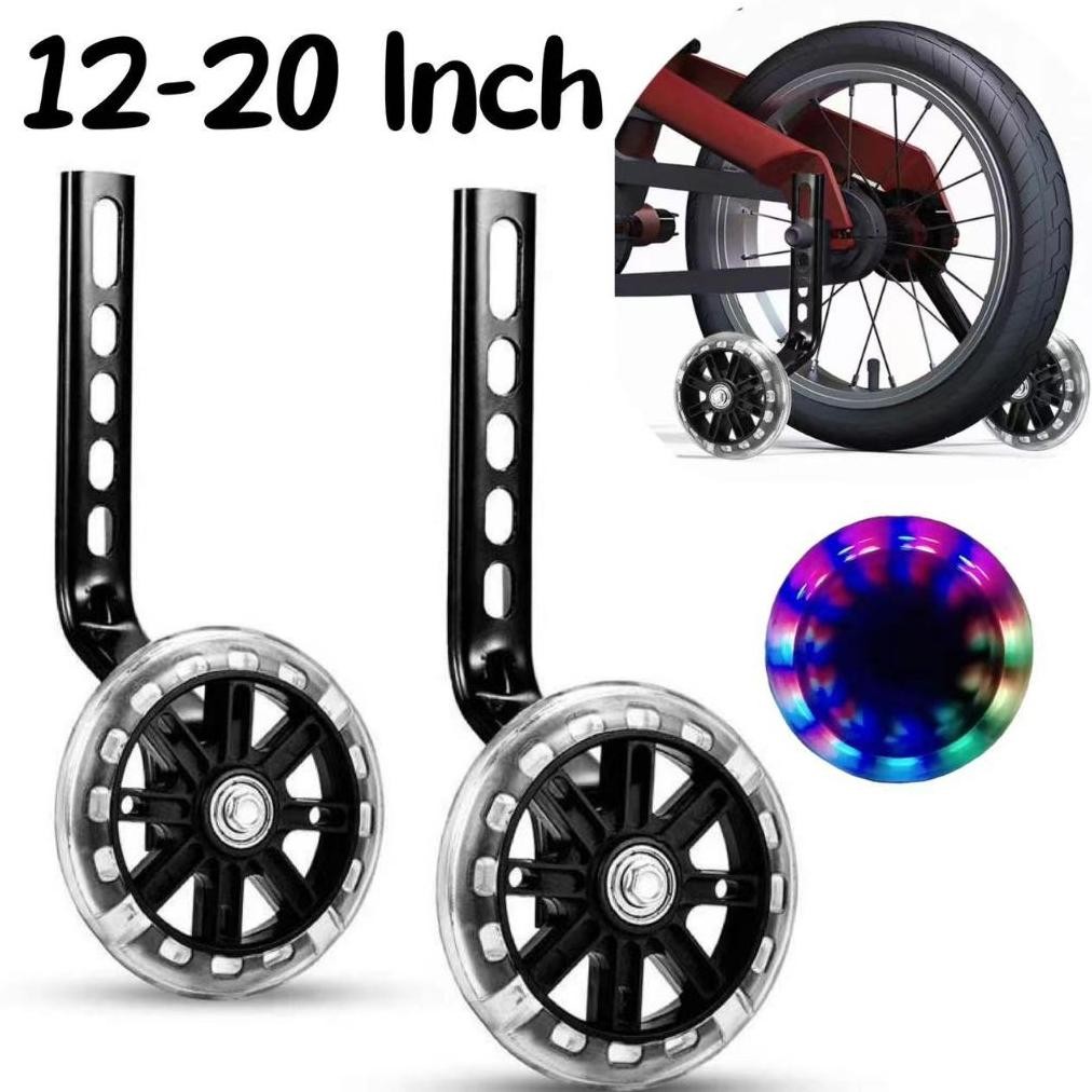 1 Pasang Roda Sepeda Anak Samping Roda Bantu Sepeda Anak 12 Kuat Universal Roda Tambahan Sepeda Anak