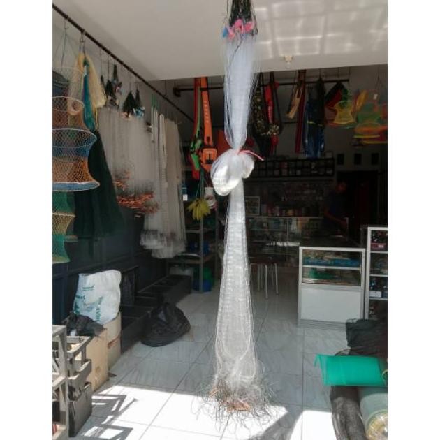 Jaring Ikan Siap Pakai 3 Lapis Tinggi 2m panjang 20m Jaring Ikan Murah Jaring Pukat Jaring gondrong 