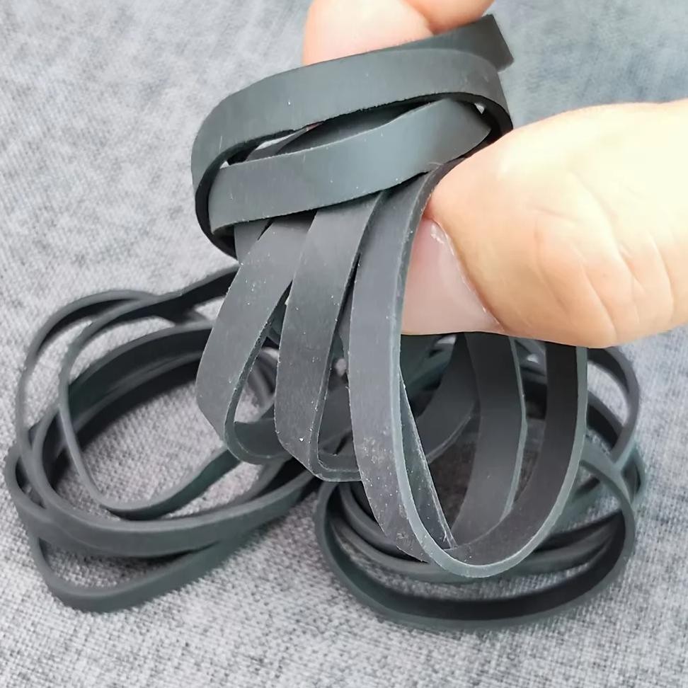 

100Pcs Big Black Rubber Bands Strong Rubber Ring Stretchable Sturdy Rubber Elastic Band Office Home Packaging Supply Rubber Tie