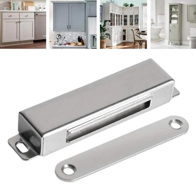 New  Kunci Lemari Magnet 10cm Magnet Penahan Pintu Lemari Kunci Pintu Magnet Lemari Pintu Stainless 