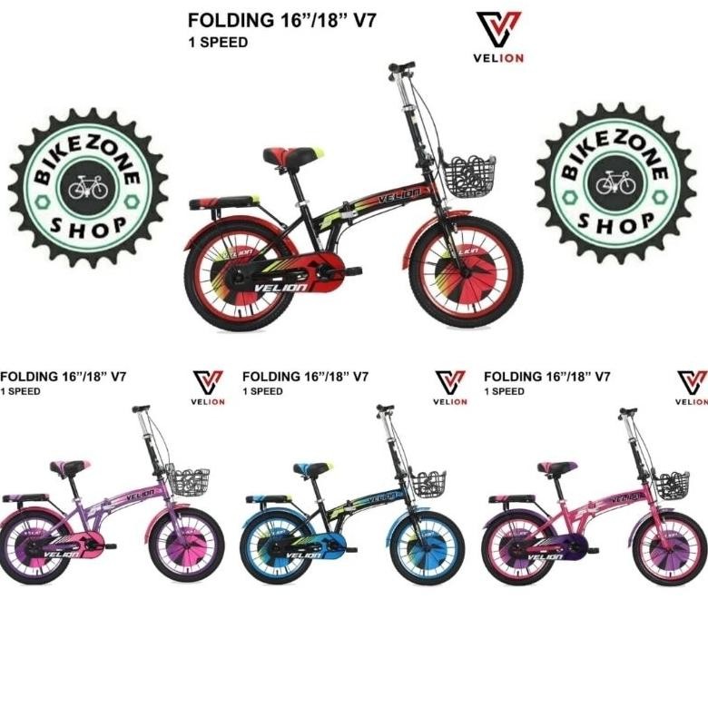 Sepeda anak Lipat 16 18 velion interbike Foster Mazara Nugi
