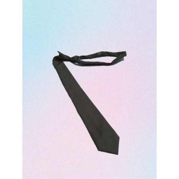 Dasi Hitam Famatex Instant Perekat/Manual Ospek Katun KerjaFormal