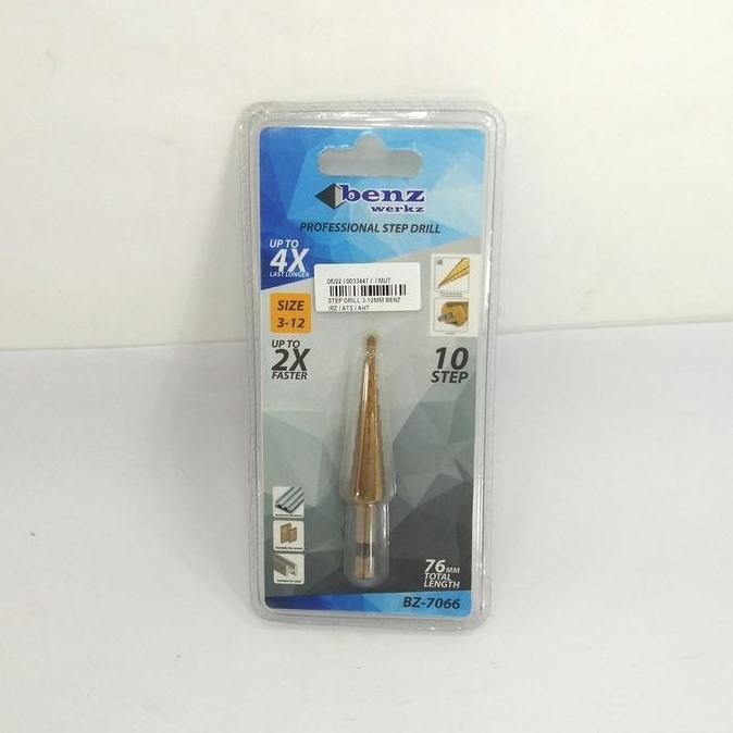 %%%%] Mata Bor Besi Pagoda Bit 3-12 mm / Step Drill