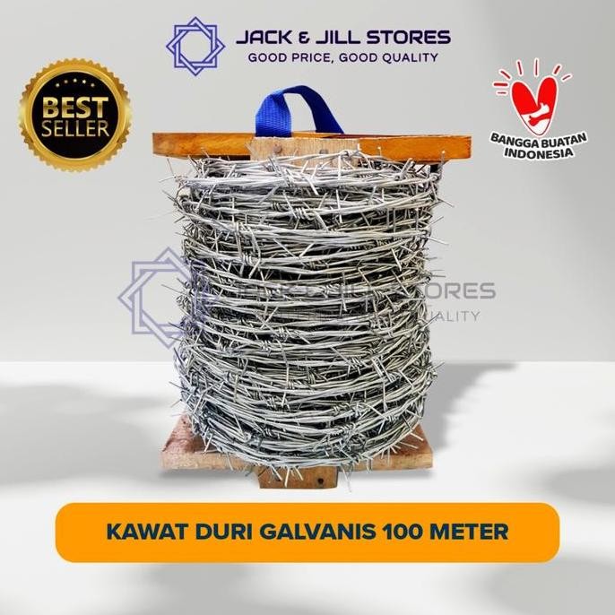 Produk Baru Kawat Duri Pagar Galvanis 100 Meter - Kawat Pengaman Pagar Roll