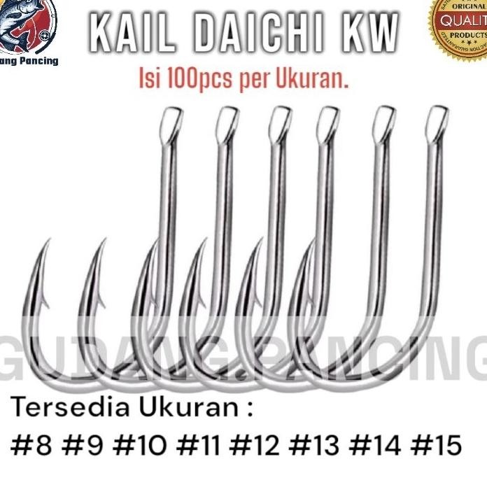 Kail Pancing Daichi Isi 100Pcs Cocok Untuk Membuat Mata Kail Garong Baronang Dan Mata Kail Metal Jte