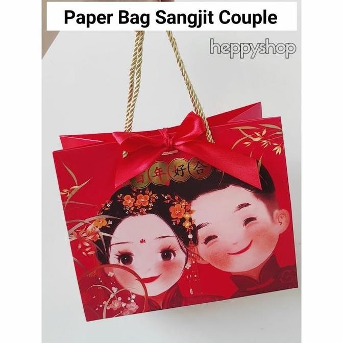 

Produk Unggulan] Paper Bag Sangjit Couple, Paper Bag Tingjing, Paper Bag Wedding