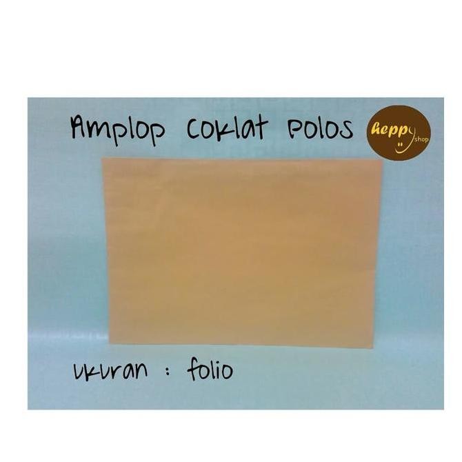 

Ready oke] (Per Pak) Amplop Coklat Folio Polos