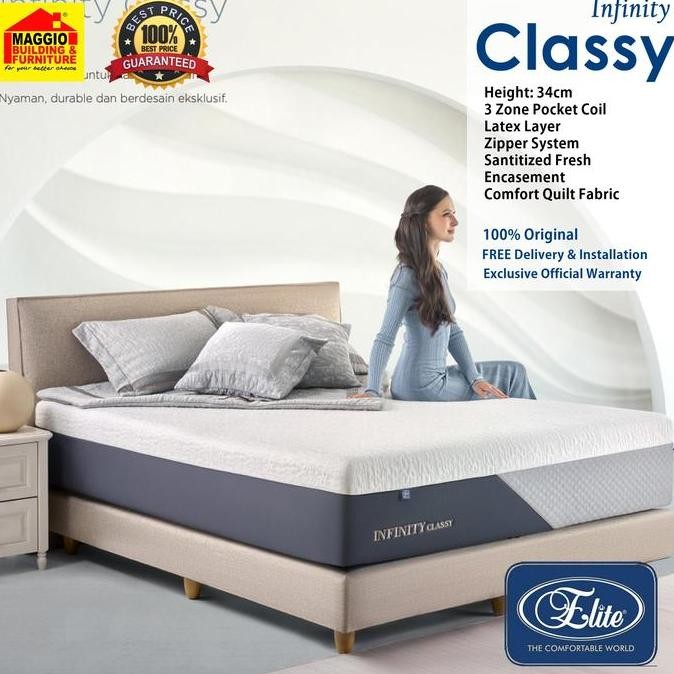 KASUR SPRINGBED ELITE - KASUR SPRING LATEX - INFINITE CLASSY POCKET - ELITE