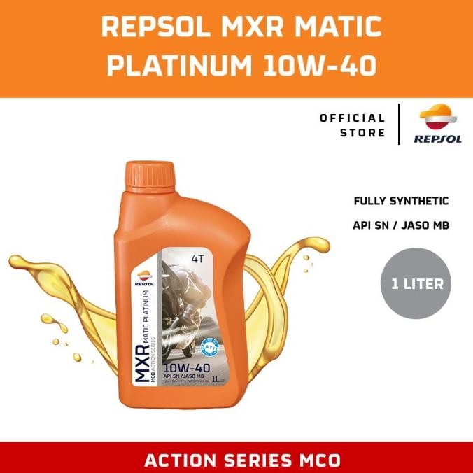 Oli Motor Repsol MXR Matic Platinum 10W-40 - SN-MB - Pelumas - 1L