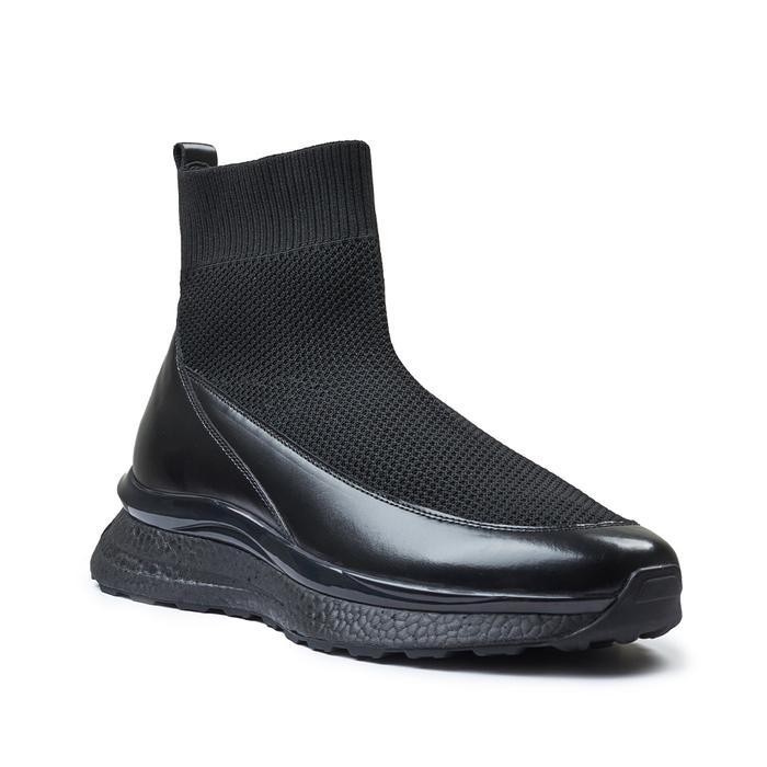 Rs Prabu - Dipa 2.0 All Black Sepatu Slip On Pria Hitam Sneaker Flat