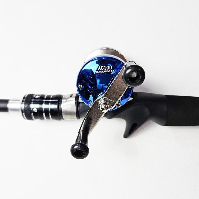 1 Set Alat Pancing Mini Trolling Baitcasting 8-16 Lbs