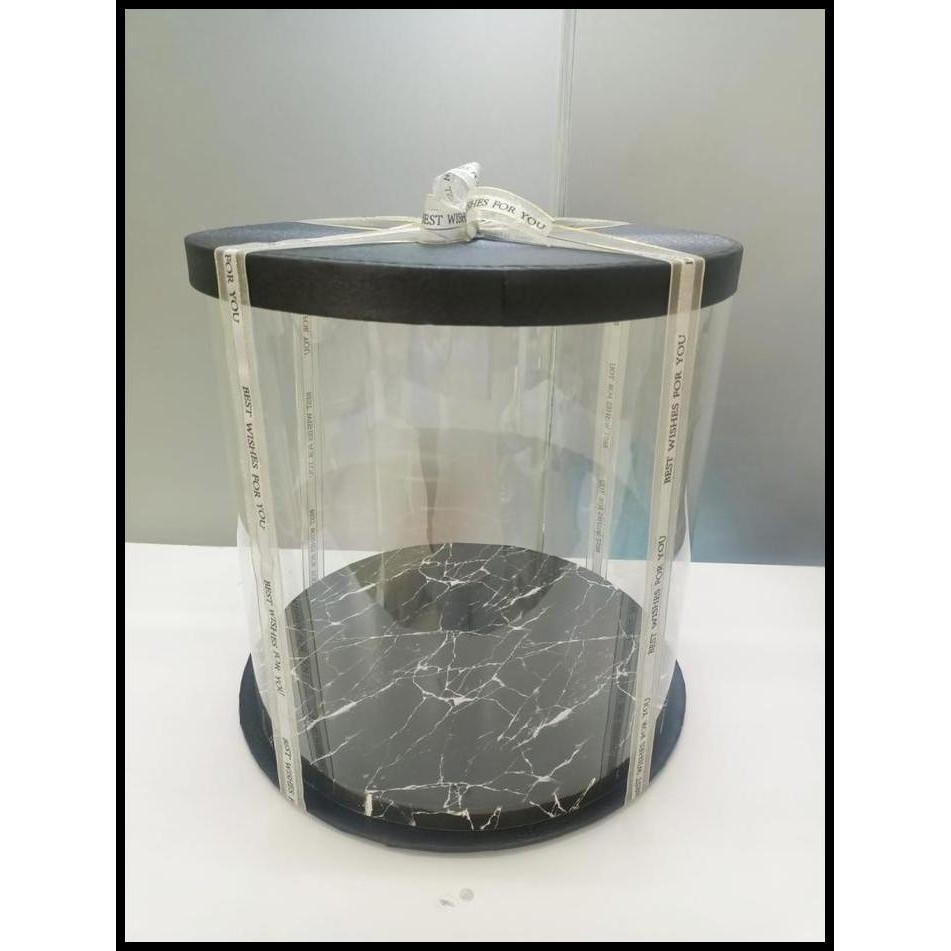 

Cake Box Kotak Kue Gift Mika Bulat D35 x T35 cm + Tatakan