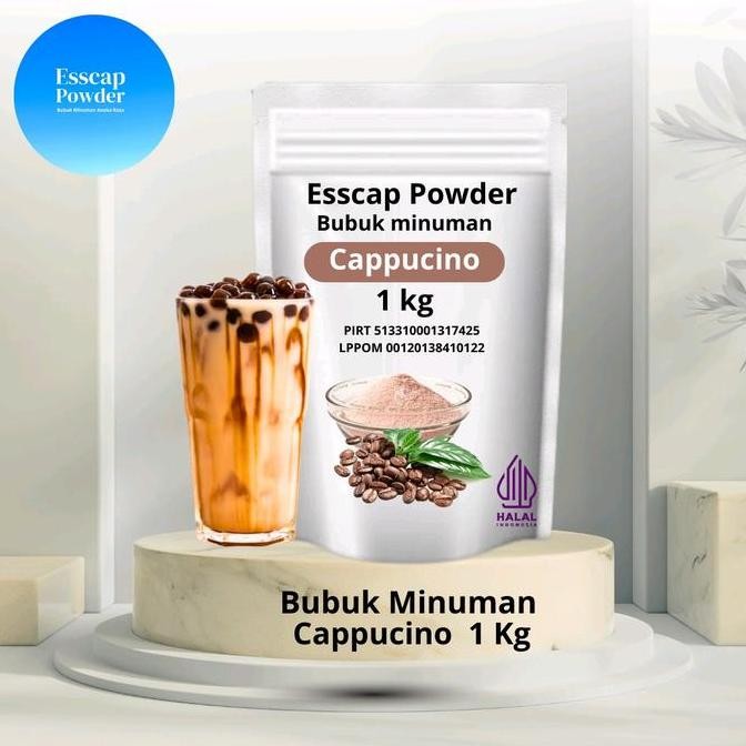 

baru bubuk minuman cappuccino 1kg - powder lezat & creamy serbuk susu lemon