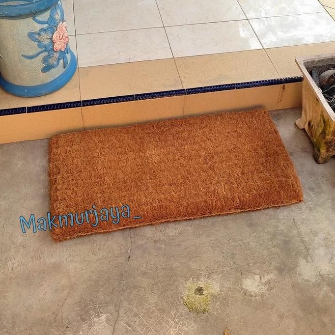 keset sabut kelapa 90x45x 5 polos - keset anti ular tebal - keset ijuk EA