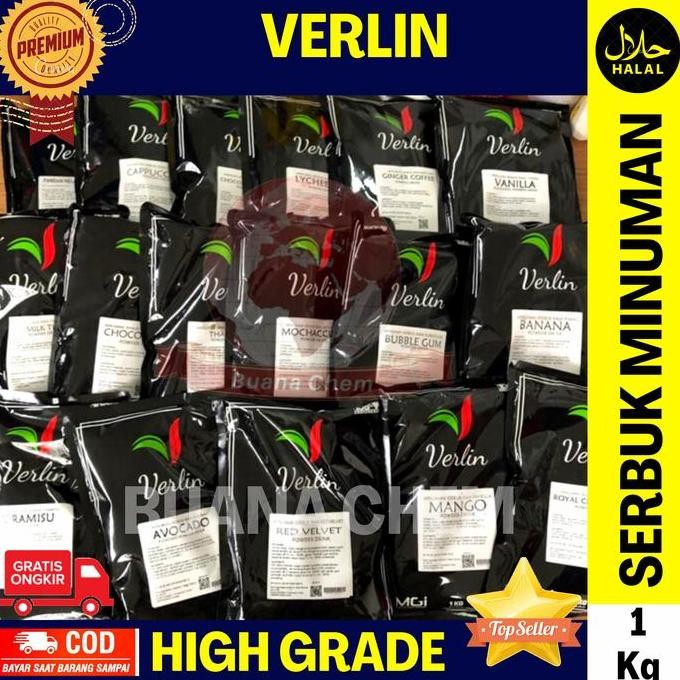 

baru bubuk minuman kopi verlin powder drink 1kg - serbuk minuman rasa coffee kekinian