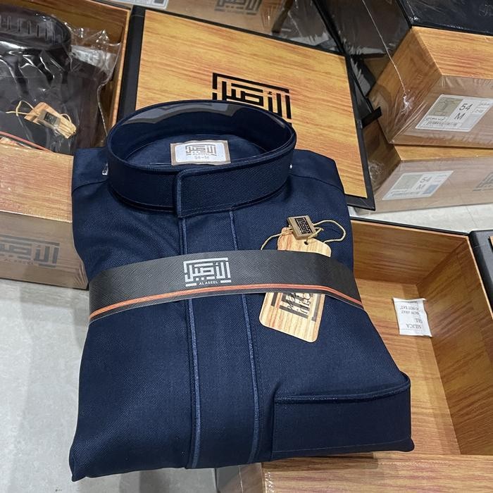 Gki Al Aseel Premier Wool Bordir Resleting - Jubah Saudi - Jualjubaharabia