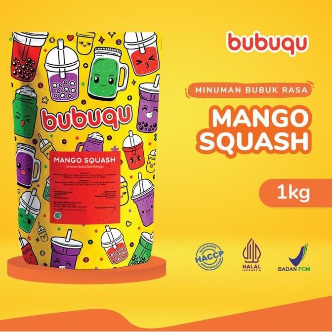 

baru bubuk minuman mango bubuqu 1 kg - serbuk minuman buah mangga premium