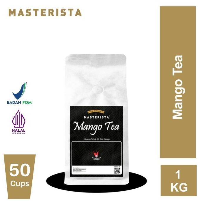 

baru bubuk minuman teh mangga 1kg - mango tea powder drink instan