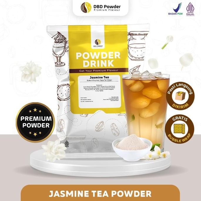 

baru bubuk teh melati instan - jasmine tea powder minuman rasa tradisional
