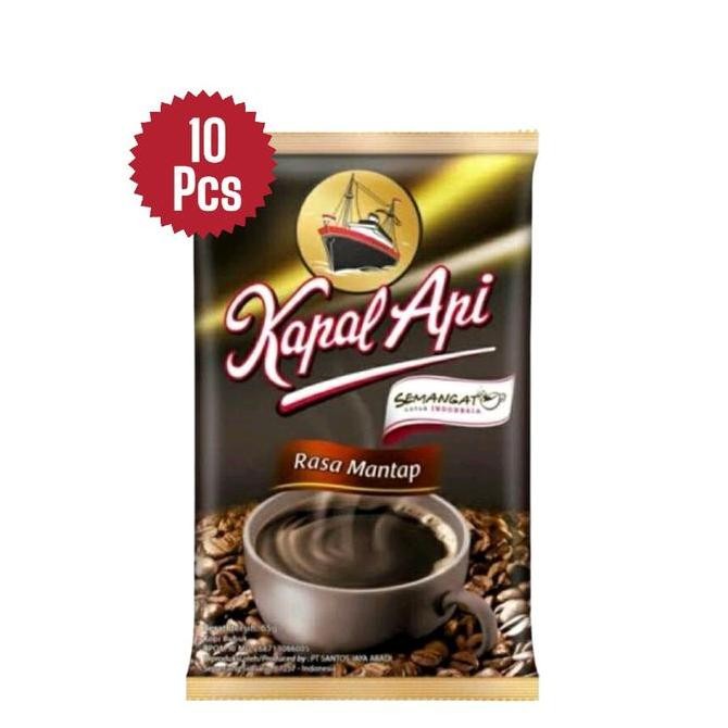 

baru kopi kapal api mantap 60gr x 10 sachet - renteng hemat kopi sachetan