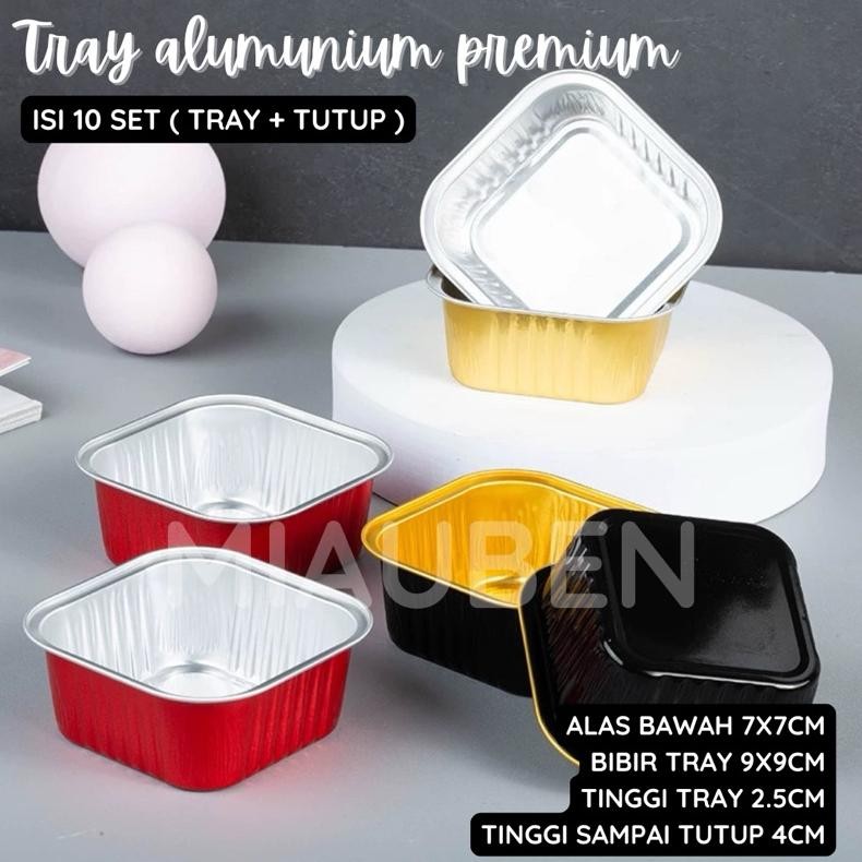 Bisa Cod Isi 10 Mangkok Alumunium Foil Aluminium Foil Persegi ||