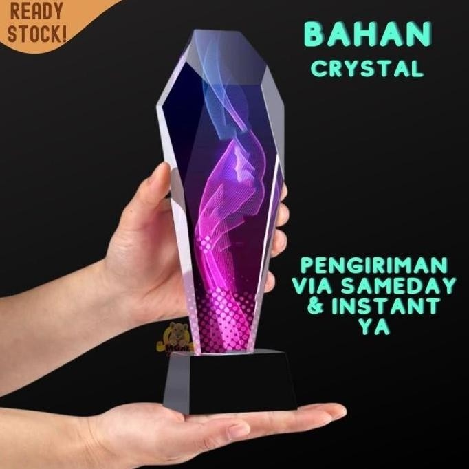 

P71-M Plakat Diamond cut kristal Trophy Crystal kaca Piala medali MS