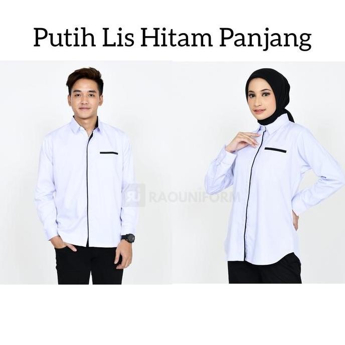 Seragam Putih Atasan/Kemeja Seragam Kerja/Seragam Klinik/Baju Kerja