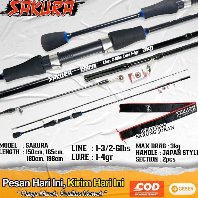 Pancing Joran Ultralight Kustom Sakura 2-6Lb Mancing Pancing Joran