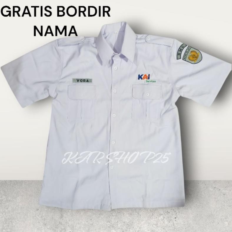 ''Terlaris" Kemeja Pdh Kai Terbaru Seragam Atasan Kai Baju Kai Seragam Kereta Api Indonesia Kemeja K