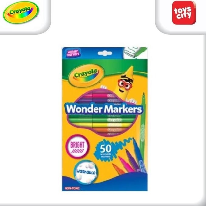

TERMURAH - Crayola 50 Colors Wonder Markers Bright and Washable - Spidol Warna