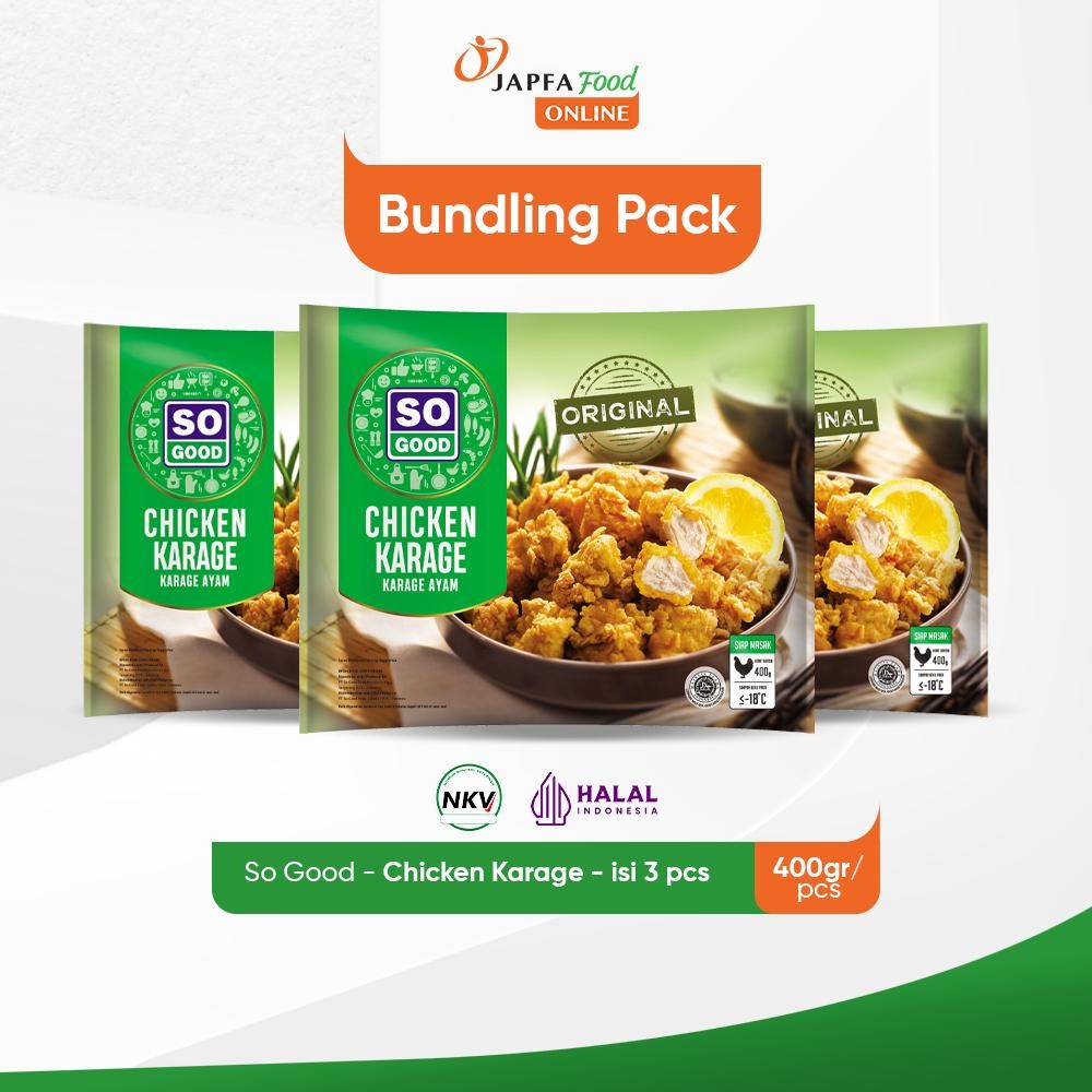 

So Good Chicken Karage / Karage Ayam 400gr - Isi 3 pack