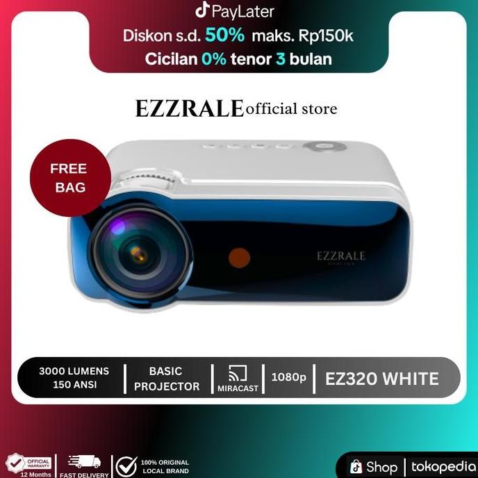 Ezzrale EZ320 Mini Led Projector (150 ANSI)
