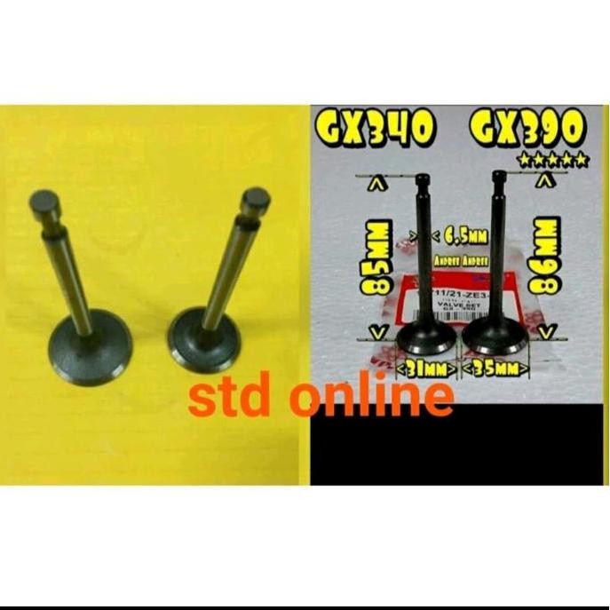 Klep In Ex Mesin Gx390 / Valve Set Honda Gx 390 Lengkap Original