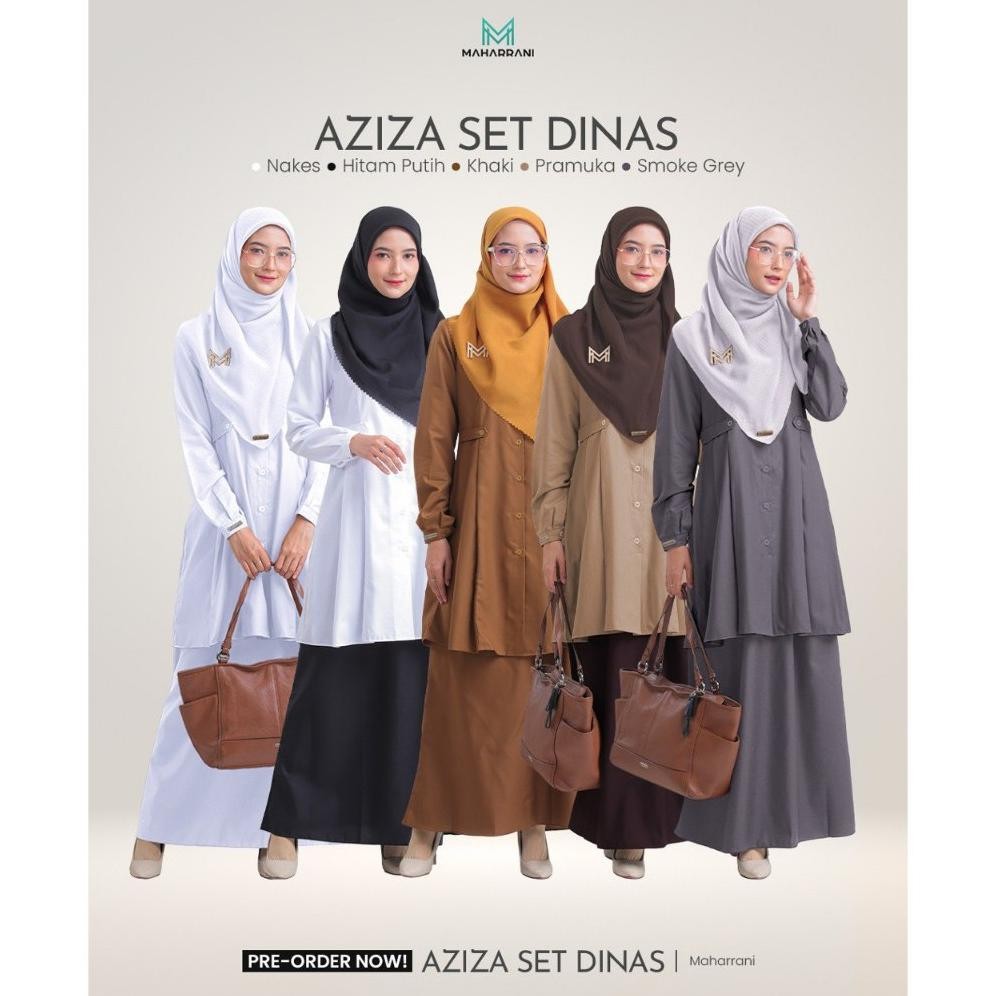 ''Terlaris" One Set Dinas, Aziza One Set, Set Dinas, Set Baju Kerja, Tunik Kerja, Seragam Pns, Serag