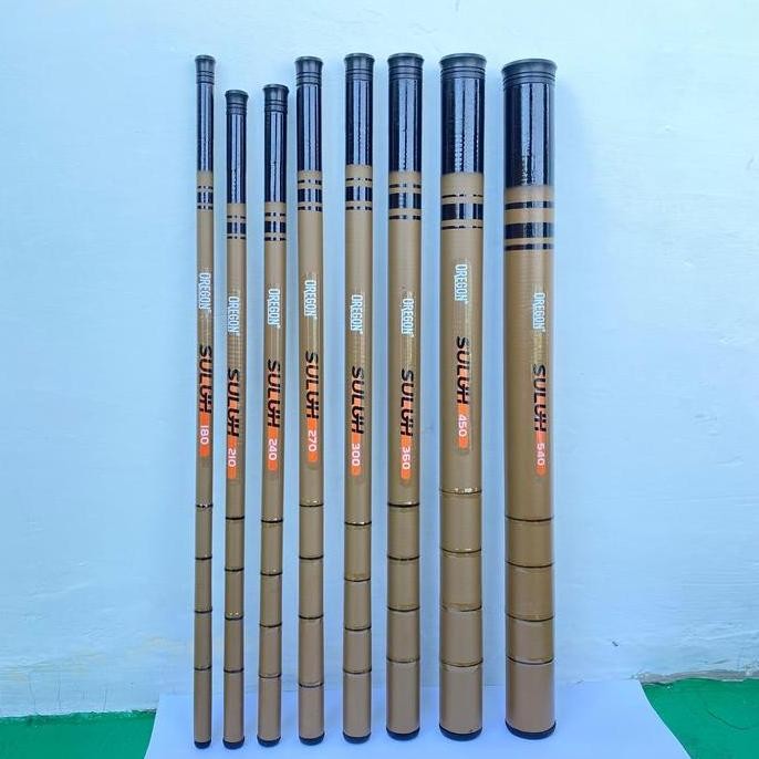 Tegek Ros Pendek Suluh & Tanoshii Spek Lentur Berbahan Fiber Joran Pancing