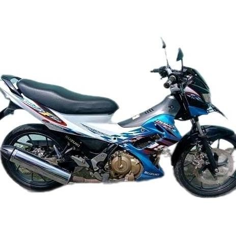 TERMURAH SET STRIPING SUZUKI SATRIA FU BARONG 2012 FULL BODY BIRU PUTIH STANDAR - MOTORCYCLE