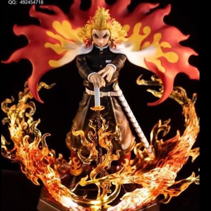 Jianke Studio Resin Statue Demon Slayers Rengoku Kyojuro With Led