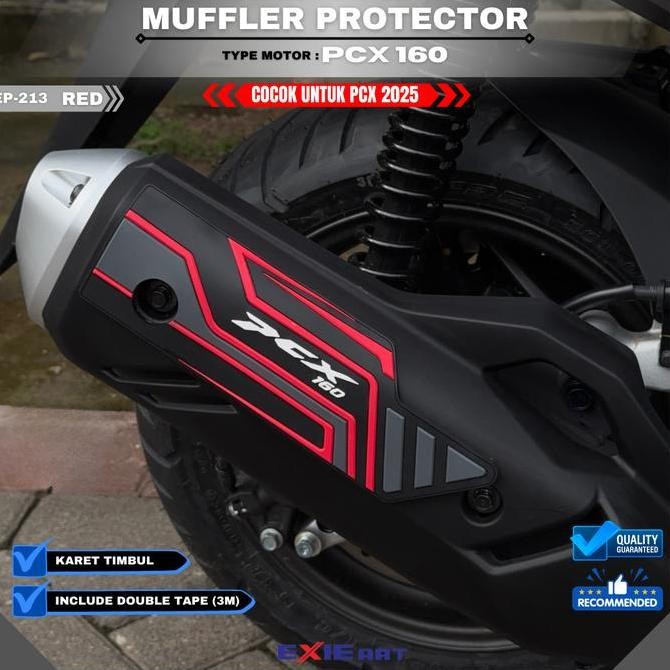 BARU MUFFLER PROTECTOR PCX 160 ROADSYNC 2025 | PELINDUNG KNALPOT MOTOR PCX160 AKSESORIS