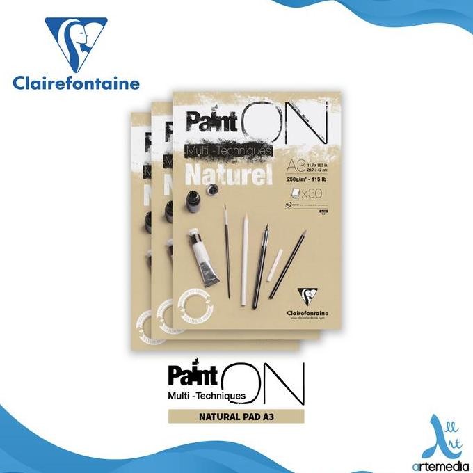 

Sale Kertas Gambar Clairefontaine Paint On A3 Natural Multi Technique Pad