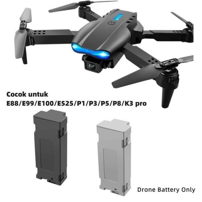 Baterai Cadangan Drone E99/E88/E100/P1/P3/P5/P8/K3 Pro 3.7V High Capacity 1800Mah Battery Lipo Drone