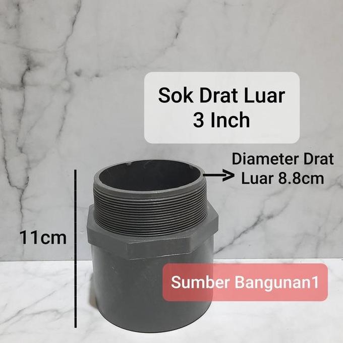 Sok Drat Luar 3" // Inch Murah