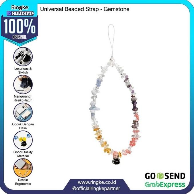 

Ringke Beaded Strap Gemstone Wrist Strap Tali Handphone Lanyard