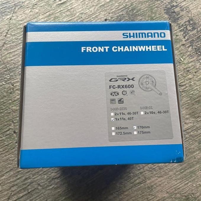 Crank Crankset Sepeda Shimano Grx Rx 600 Single Speed 40T 170Mm