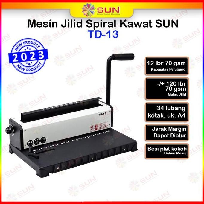 

NEW Mesin Jilid Spiral Kawat A4 TD-13