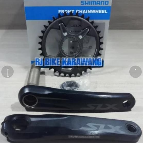 Crank Shimano Slx M7100 12 Speed Single 34T Chainline 52-56.5 Mm Tanpa