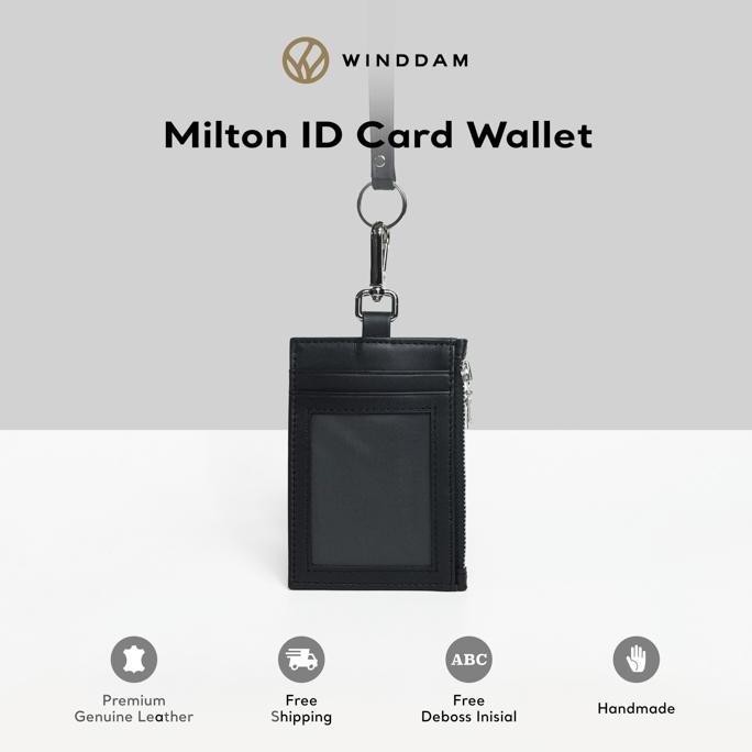 

Winddam - Id Card Holder / Lanyard Dompet Gantung Kulit Asli - Milton