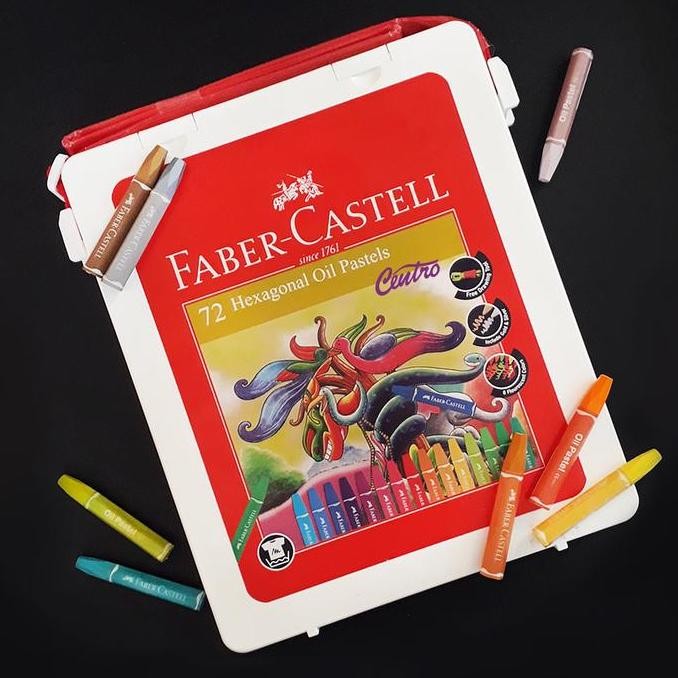 

NEW Faber Castell Hexagonal Oil Pastel Crayon 72 Colours Color Warna TC