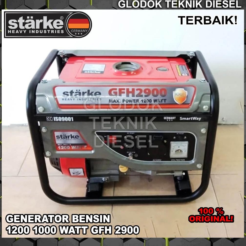 Starke Genset Bensin 1200 1000 Watt Generator Full Tembaga GFH2900 GFH 2900 ORIGINAL TERBAIK
