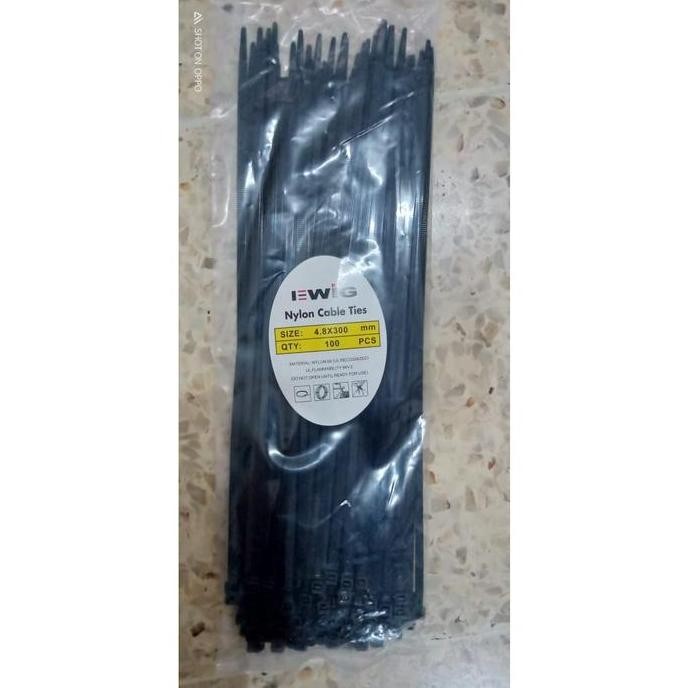 

New Kabel Ties 300 x 4,8mm Hitam EWIG
