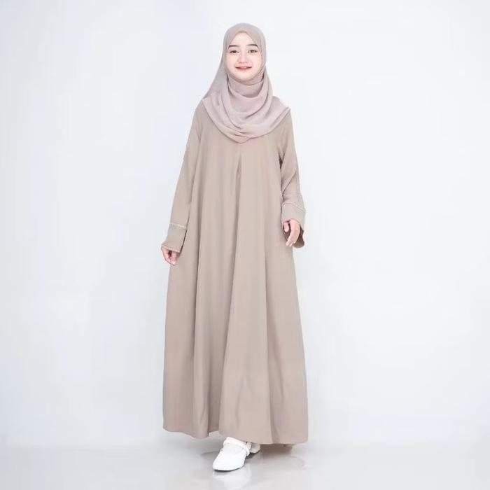 Abaya Anak Remaja Baju Gamis Anak Perempuan Umur 10 Sampai 17 Tahun Anak Tanggung Terbaru Crinkle Mu